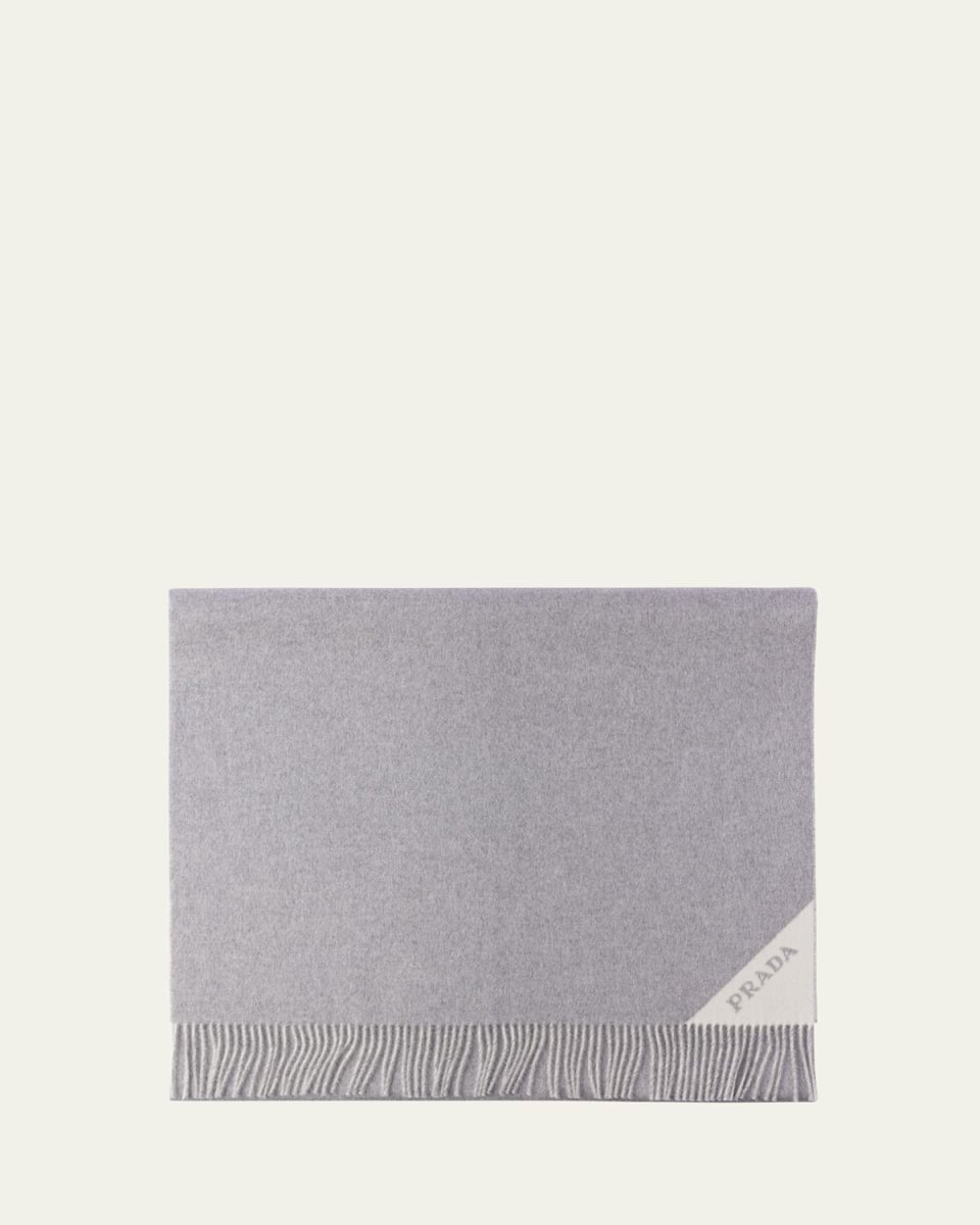 Fringe Cashmere-Wool Scarf